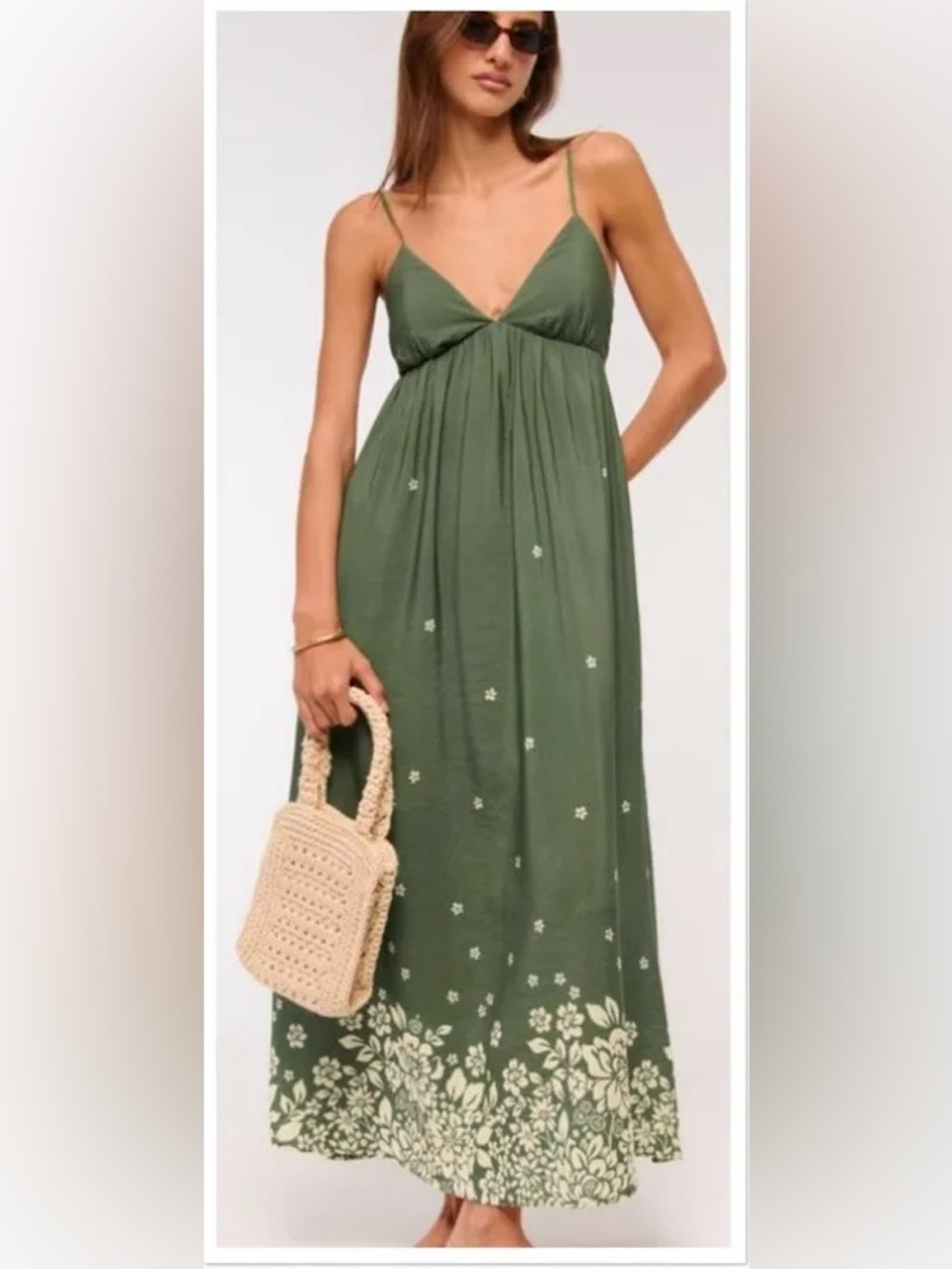 Abercrombie & Fitch Women's
Bra-Free Clasp-Back Flowy Maxi Dress with Pockets